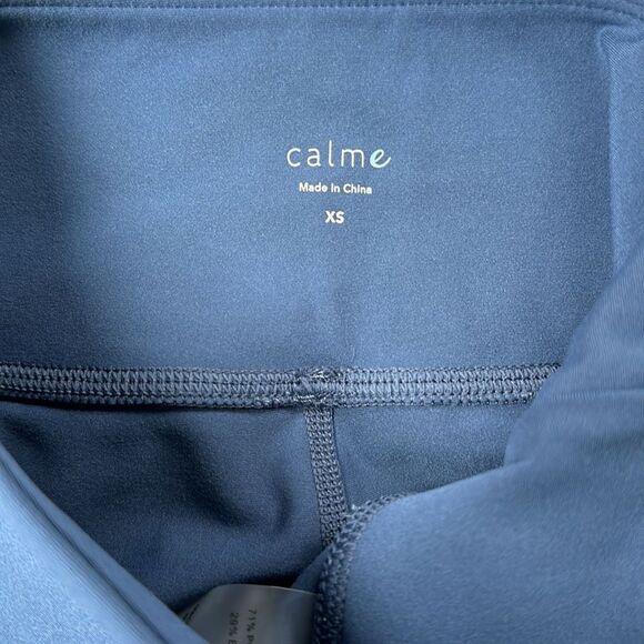 NEW Calme by Johnny Was Cutout High Waist Gym Yoga Leggings in Midnight Blue XS - Picture 6 of 15